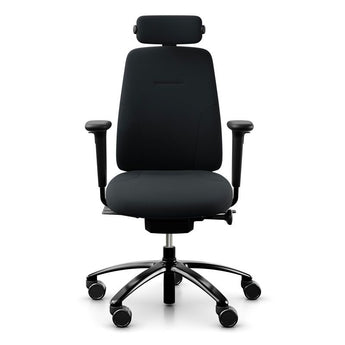 RH Logic 200 Office Chair - Black Wool - RH - Back2