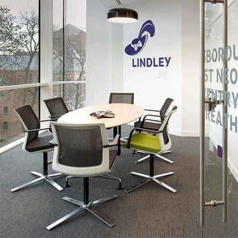 Orangebox Obvio Active Flip Top Table - Oval Orangebox