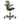 Green office chair with adjustable armrests on a white background