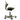 Green office chair with adjustable height on a white background