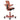 Brown office chair with wheels on a white background