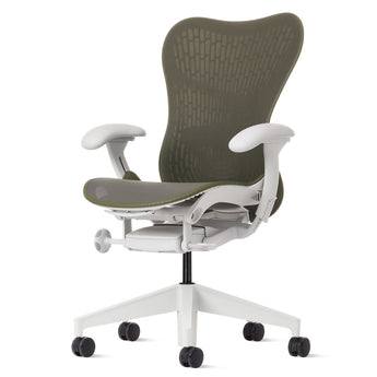 Herman Miller Mirra 2 Butterfly Chair - Olive w/ White Frame - Herman Miller - Back2