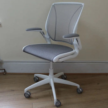 Humanscale Diffrient World Office Chair, White Frame & Fabric Seat - Showroom Model - Back2 International - Back2