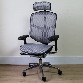 Enjoy Elite G2 Office Chair, Grey Mesh w/ Black Frame - Showroom Model - Comfort Workspace - Back2