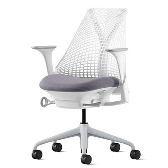 Herman Miller Sayl Chair - White Backrest w/ Grey Seat Herman Miller