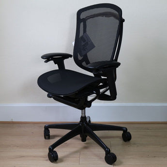 Okamura Contessa Seconda Chair, Black Mesh w/ Black Frame - Showroom Model Okamura