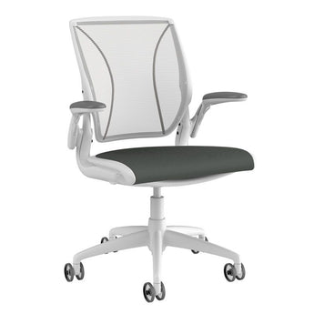 Humanscale Diffrient World Chair - White w/ Fabric Seat Humanscale