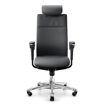 HAG Tribute 9031 Executive Chair - Grey Paloma Leather - HAG - Back2