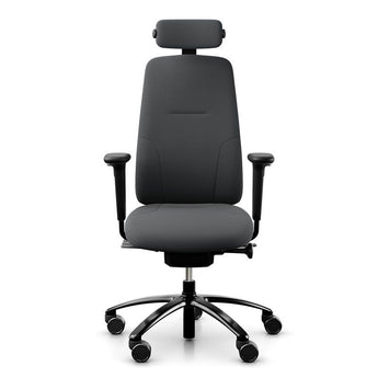 RH Logic 220 Office Chair - Dark Grey Select Wool - RH - Back2