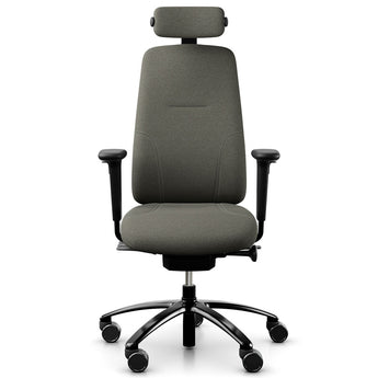 RH Logic 220 Desk Chair - Grey Capture Wool - RH - Back2