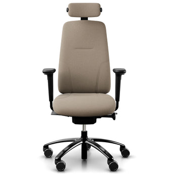 RH Logic 220 Work Desk Chair - Capture Beige w/ Neckrest - RH - Back2
