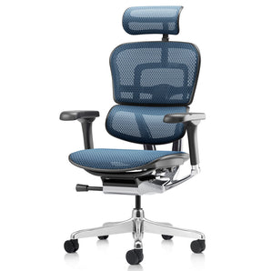Ergohuman Elite G2 Mesh Office Chair - Cobalt Blue Mesh & Black Frame - Comfort Workspace - Back2