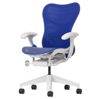 Herman Miller Mirra 2 Butterfly Chair - Ultramarine Blue w/ White Frame - Herman Miller - Back2