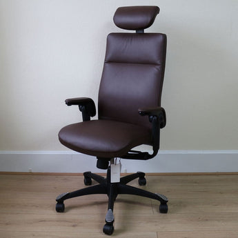 HAG Tribute 9031 Executive Chair, Brown Leather w/ Black Frame - Showroom Model - HAG - Back2