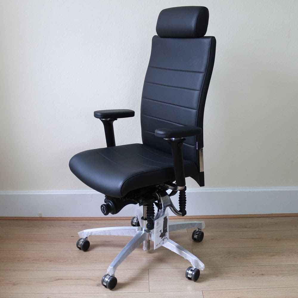 Haider Bioswing 660 IQ Ergonomic Office Chair Black Leather Showroo 