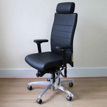 Haider Bioswing 660 IQ Ergonomic Office Chair, Black Leather - Showroom Model - Back2 - Back2
