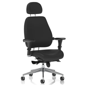 Chiro Plus Ultimate High Back Ergonomic Posture Office Chair - Black Leather - Back2 - Back2