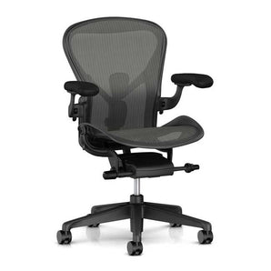 Aeron Chair Size B by Herman Miller in Graphite Herman Miller