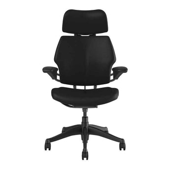 Humanscale Freedom Headrest Chair - Ticino Leather w/ Graphite Frame - Humanscale - Back2