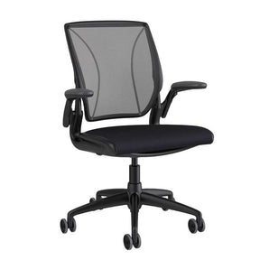 Humanscale Diffrient World Chair - Black Frame w/ Black Fabric Seat - Humanscale - Back2